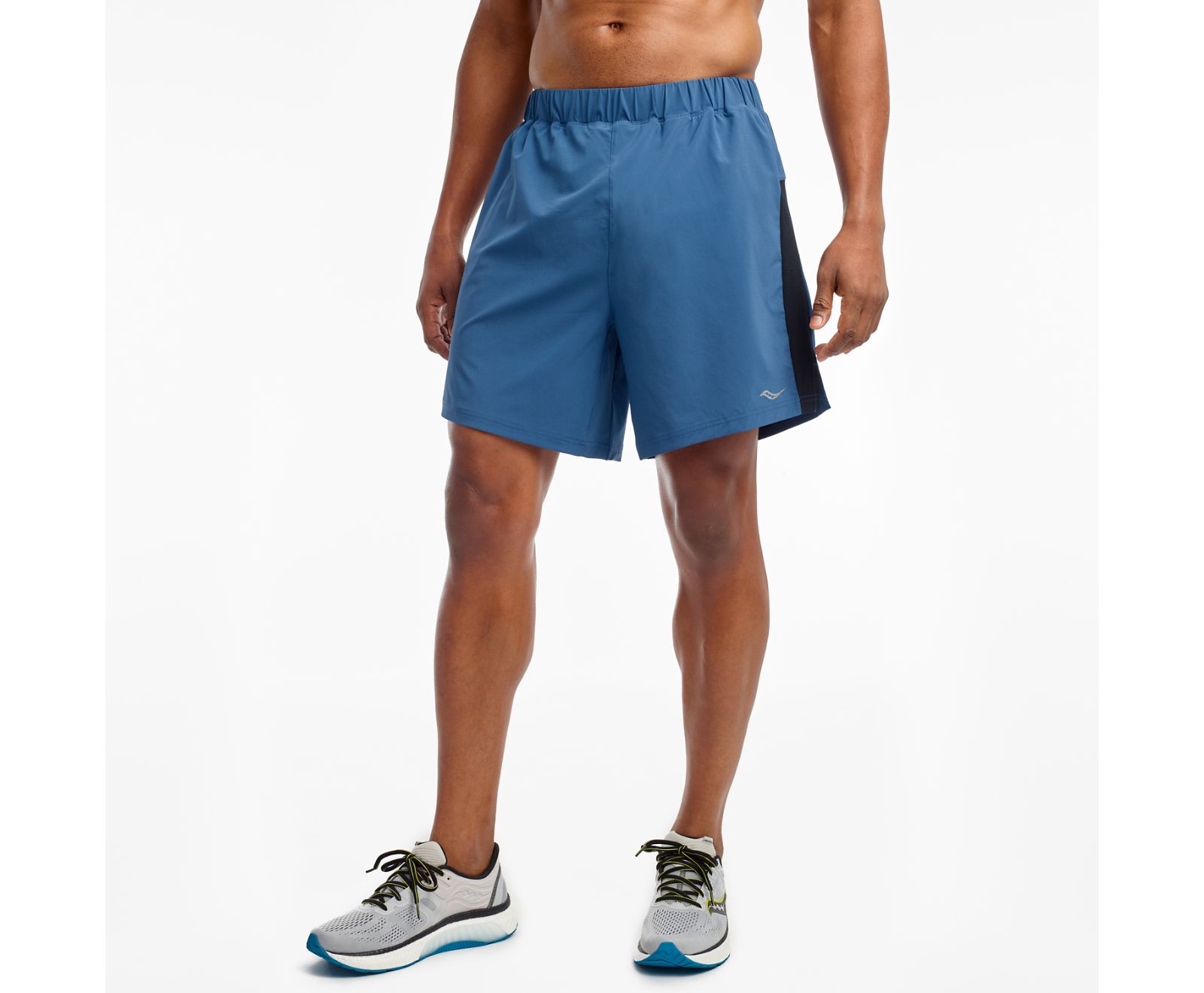 Saucony Outpace 7" Men's Shorts Blue | Canada 659OKIR